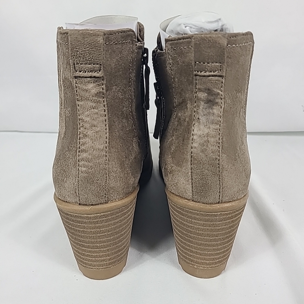 NEW Dr. Scholls Women's Camden Wedge Ankle Boots Taupe Micro Sz 10 M - Picture 5 of 7